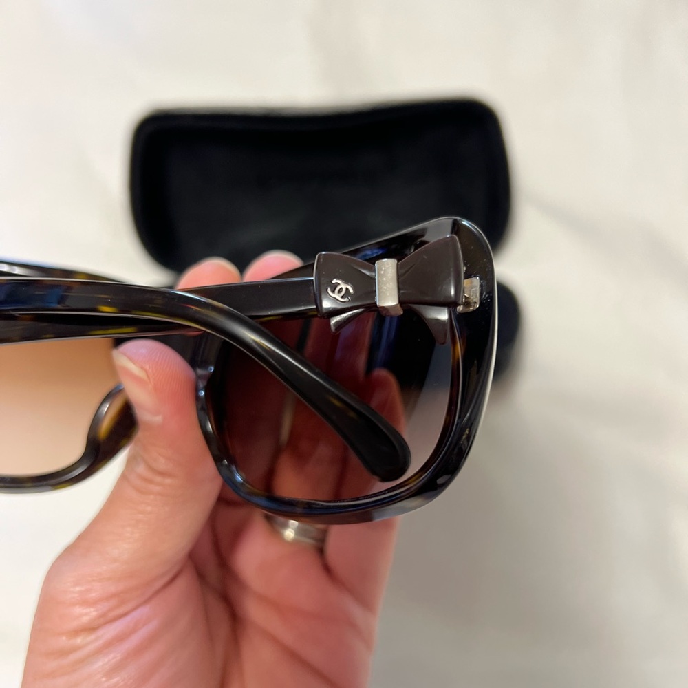 CHANEL Brown Sunglasses for Women with Ribbon Design With Case - Picture 3 of 7